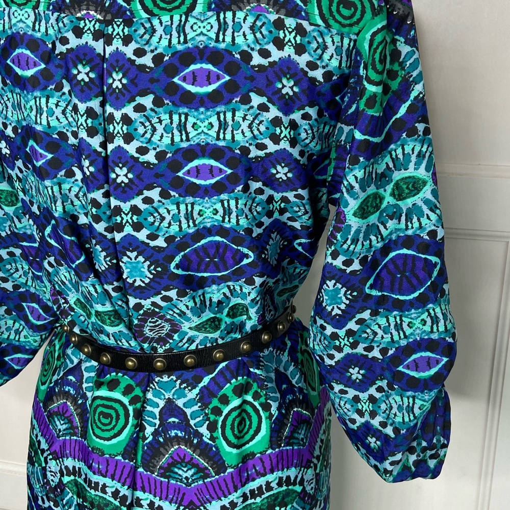 Anthropologie Maeve Ikat Frequencies Shirt Dress M - Picture 8 of 8